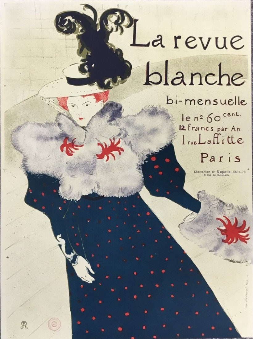 Henri de Toulouse-Lautrec La Revue Blanche Original Lithograph 1995 (1 of 9)