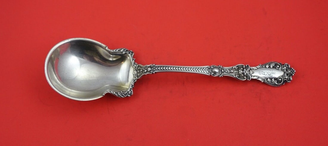 Gorham Henry II Sterling Silver Salad Serving Spoon 10.5" Monogrammed (1 of 2)
