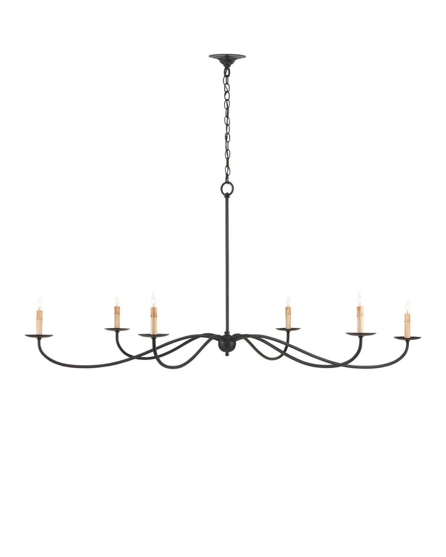 Currey Saxon Black Wrought Iron Bowl Chandelier 6 Bulbs Adjustable Height: Currey Saxon Black Wrought Iron Bowl Chandelier 6 Bulbs Adjustable Height Illuminate your space with the Elegant Black Saxon Chandelier, featuring slender arms and a modern design. Crafted from durabl