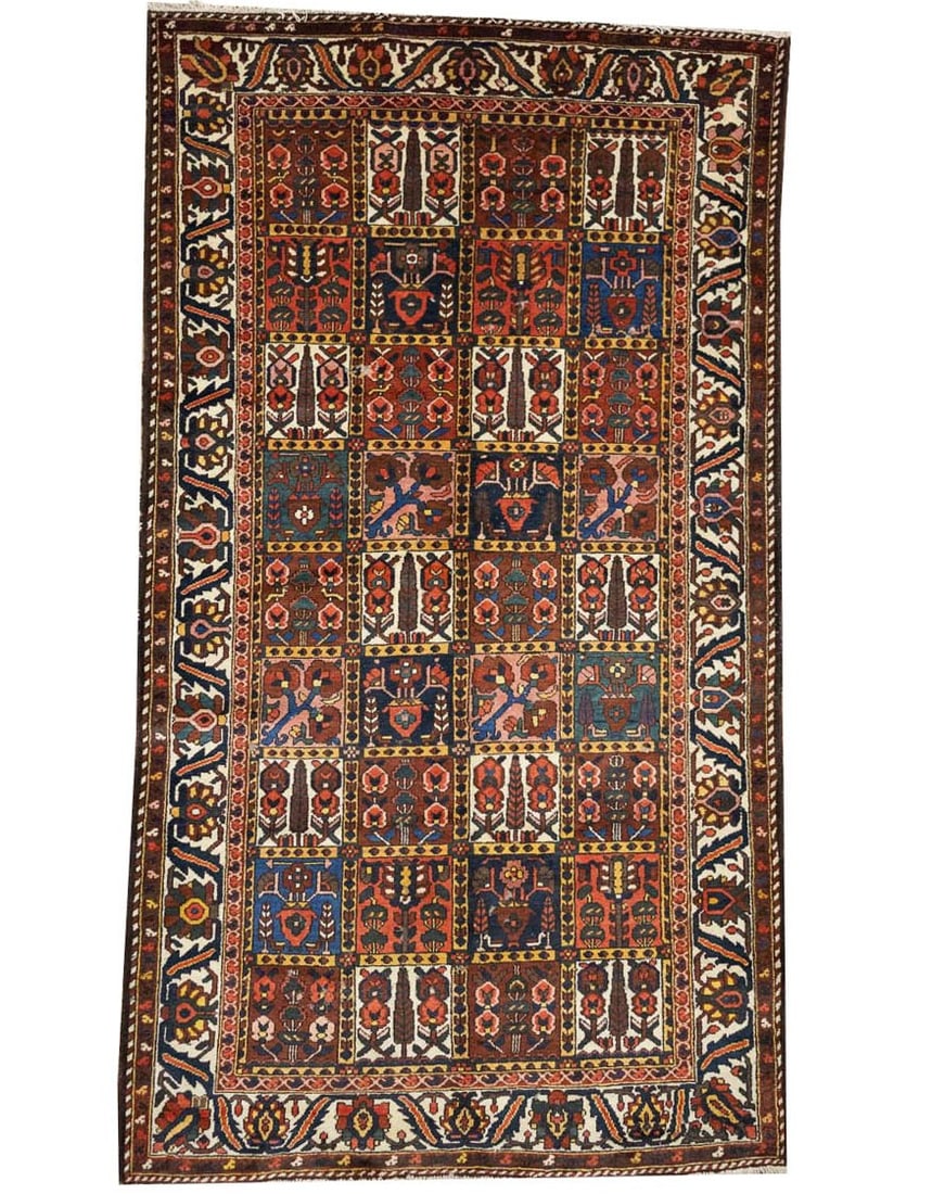 5'6x10'0 Hand Knotted Wool Area Rug Floral Tribal Distressed (1 of 18)