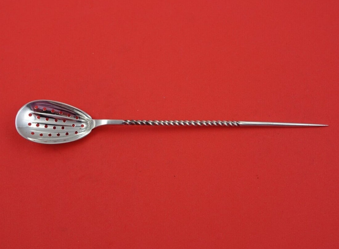 Newell Harding Coin Silver Olive Spoon Pickle Spear 8 3/8 inch (1 of 3)