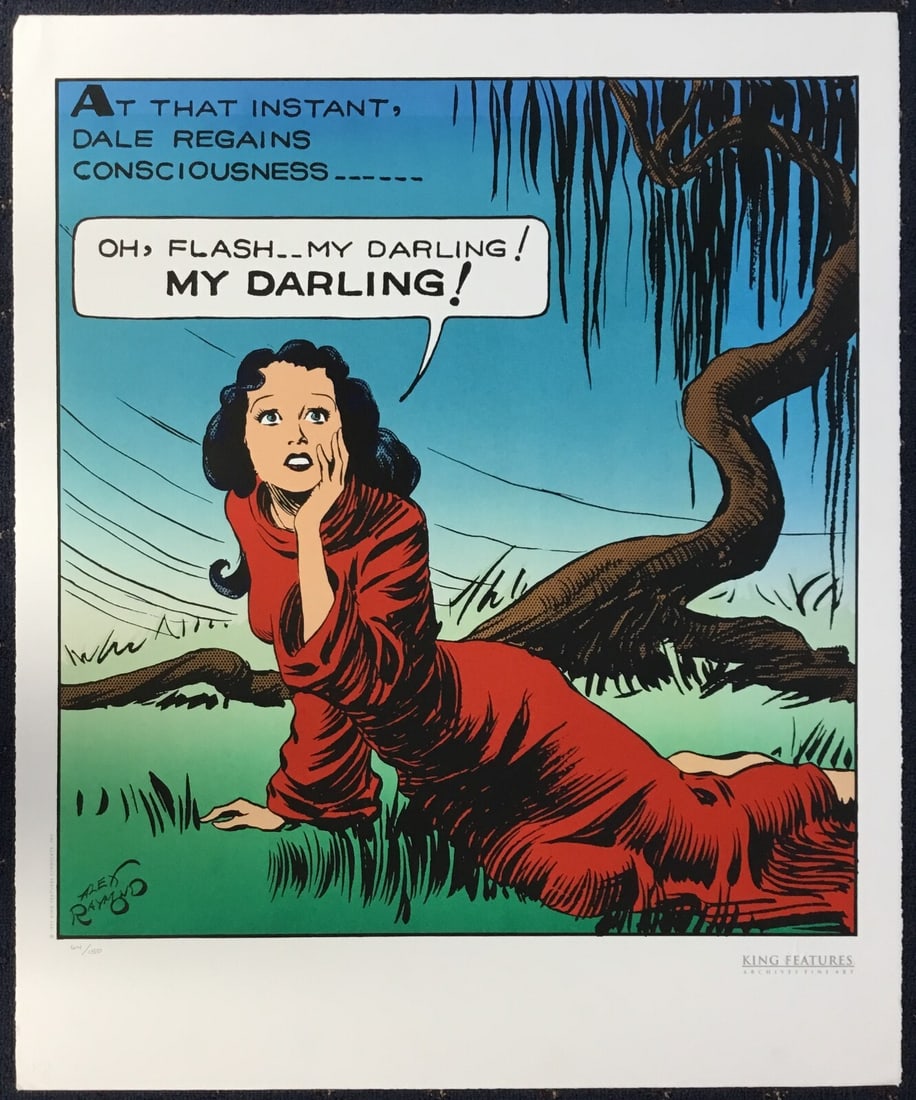 Alex Raymond Flash My Darling unframed signed numbered lithograph 31 x 26 (1 of 5)