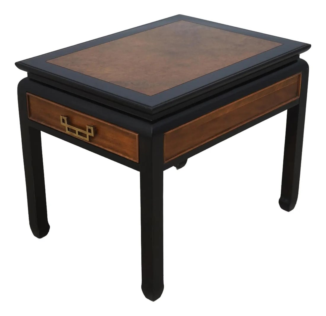 Century Ebonized Burl Top End Table by Raymond Sobota Chin-Hua Collection (1 of 10)