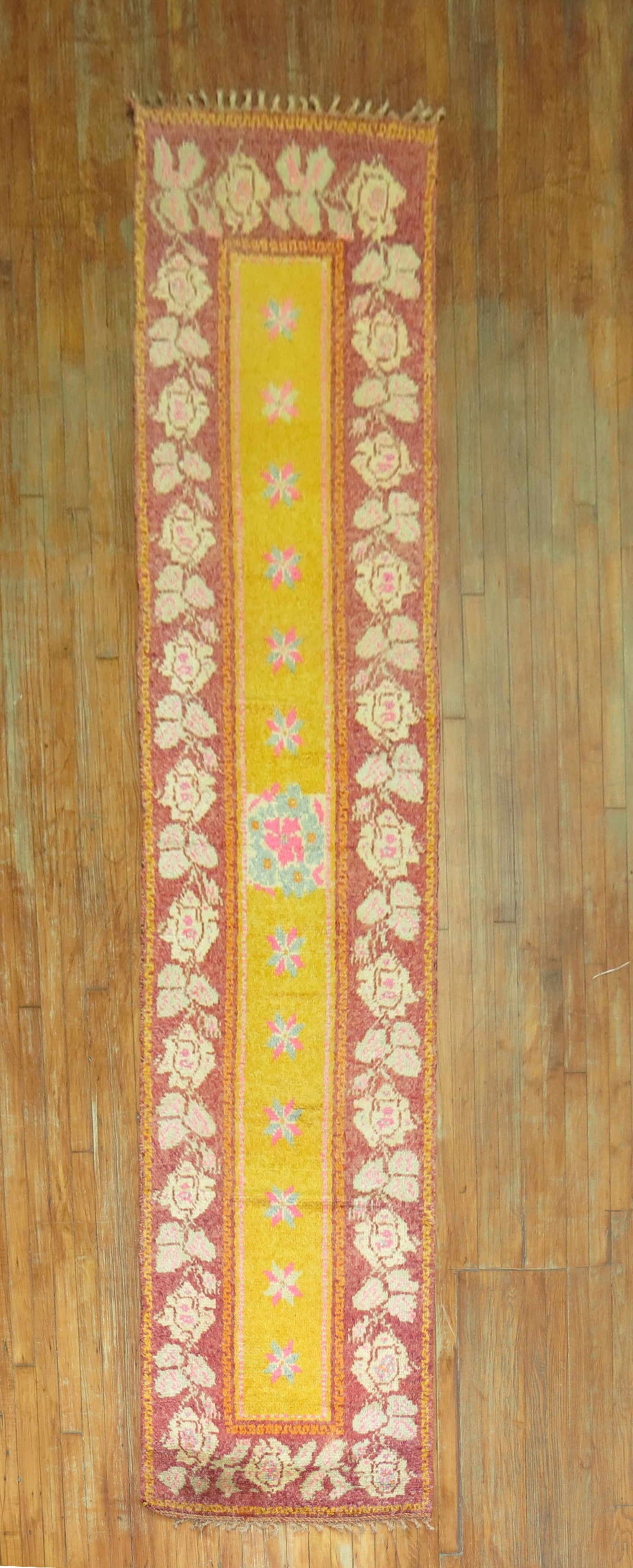2' 6" x 11' 10" Konya Tulu Turkish Floral Rug Runner (1 of 6)