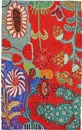 Wool Bloomer Cactus Abstract Rug 6x9 Hand-Hooked: Wool Bloomer Cactus Abstract Rug 6x9 Hand-Hooked Introducing a Vintage Style Wool Bloomer Cactus Rug, meticulously crafted to bring a touch of elegance to any space. This hand-hooked rug features a st