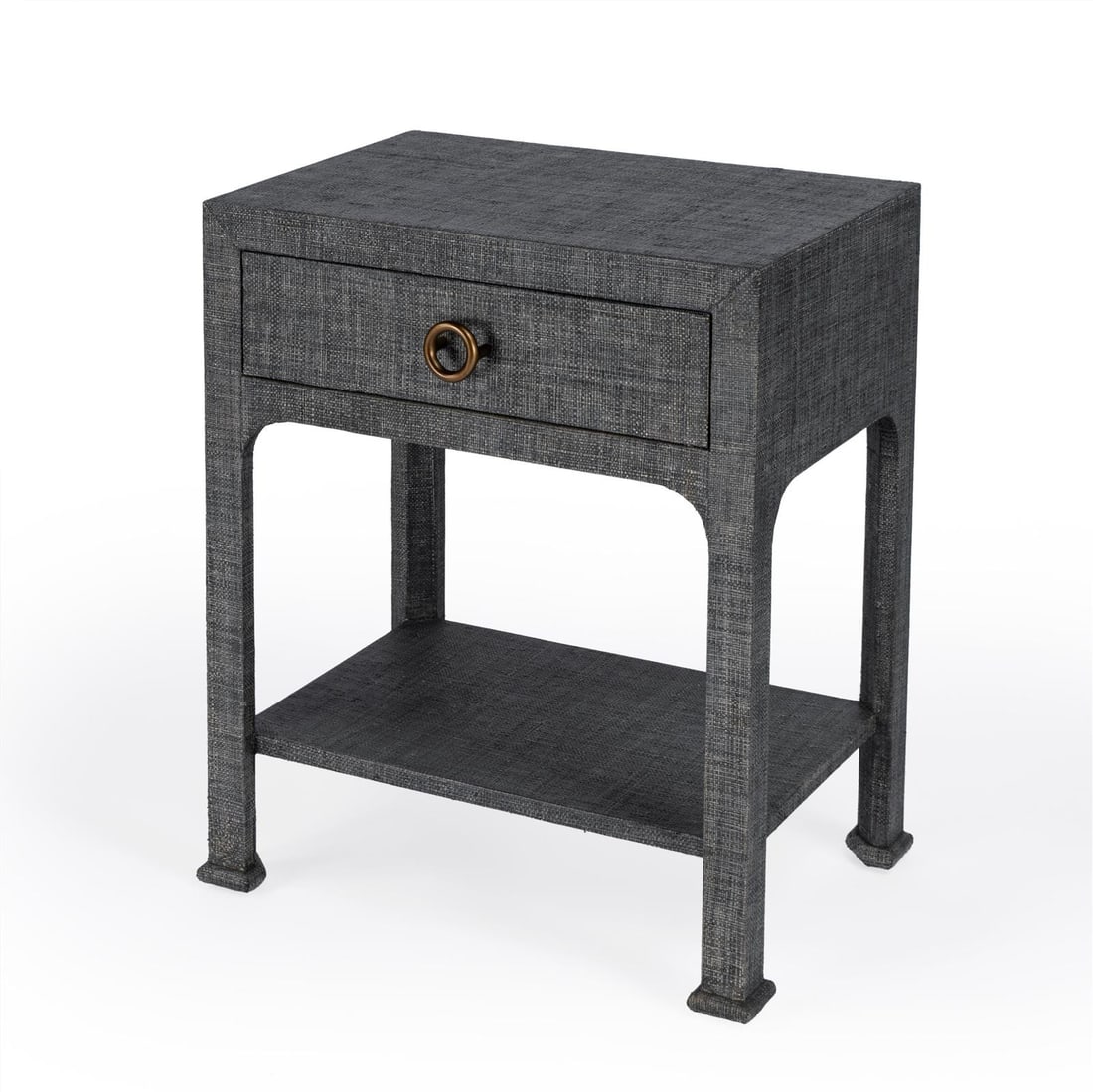 Butler Traditional Charcoal Nightstand Transitional Style Aluminum Maple Veneer: Butler Traditional Charcoal Nightstand Transitional Style Aluminum Maple Veneer This Traditional Charcoal Nightstand by Butler Design is a stylish and functional addition to any bedroom. Crafted with 