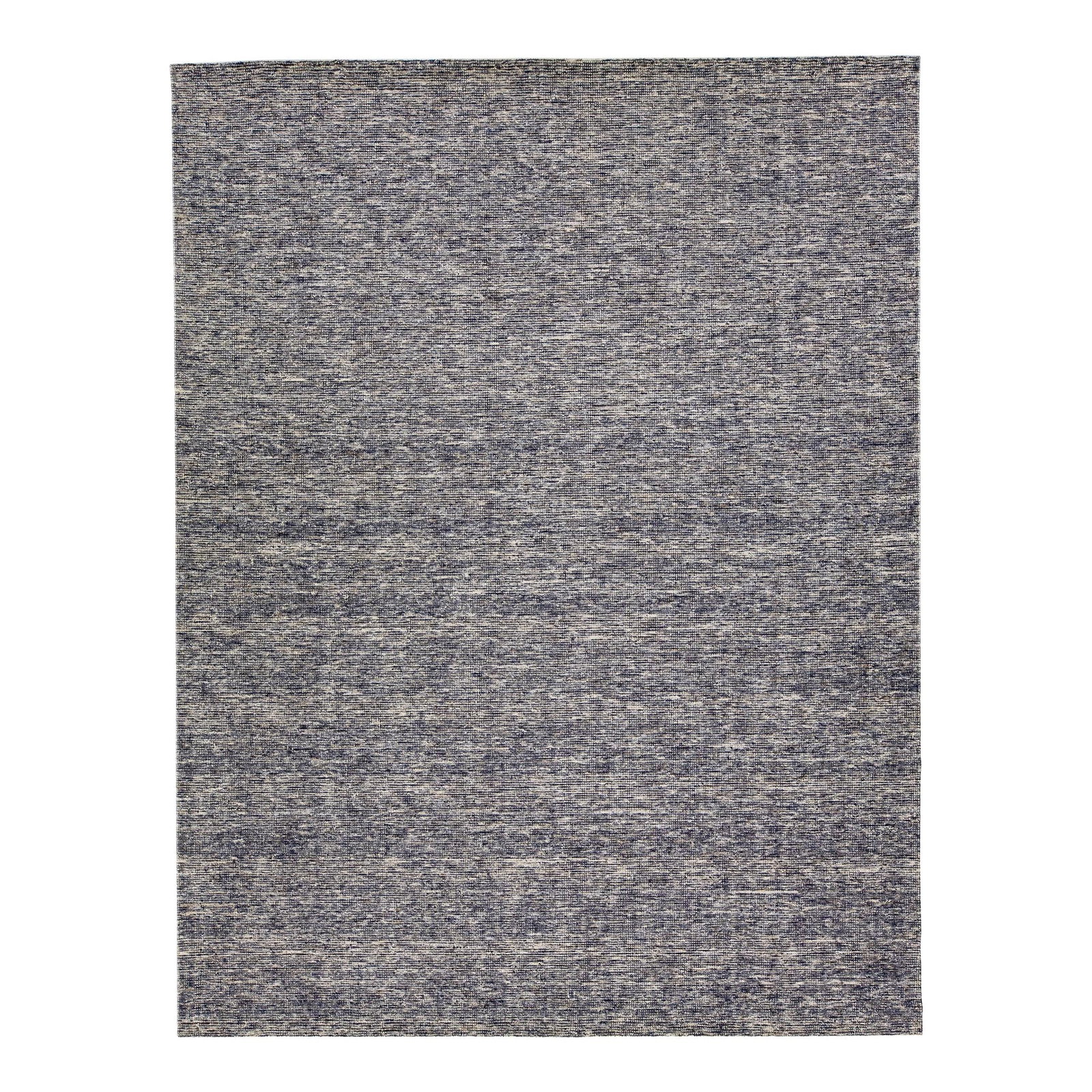 Handmade Indian Wool Rug Blue 9'3" x 11'11" (1 of 7)
