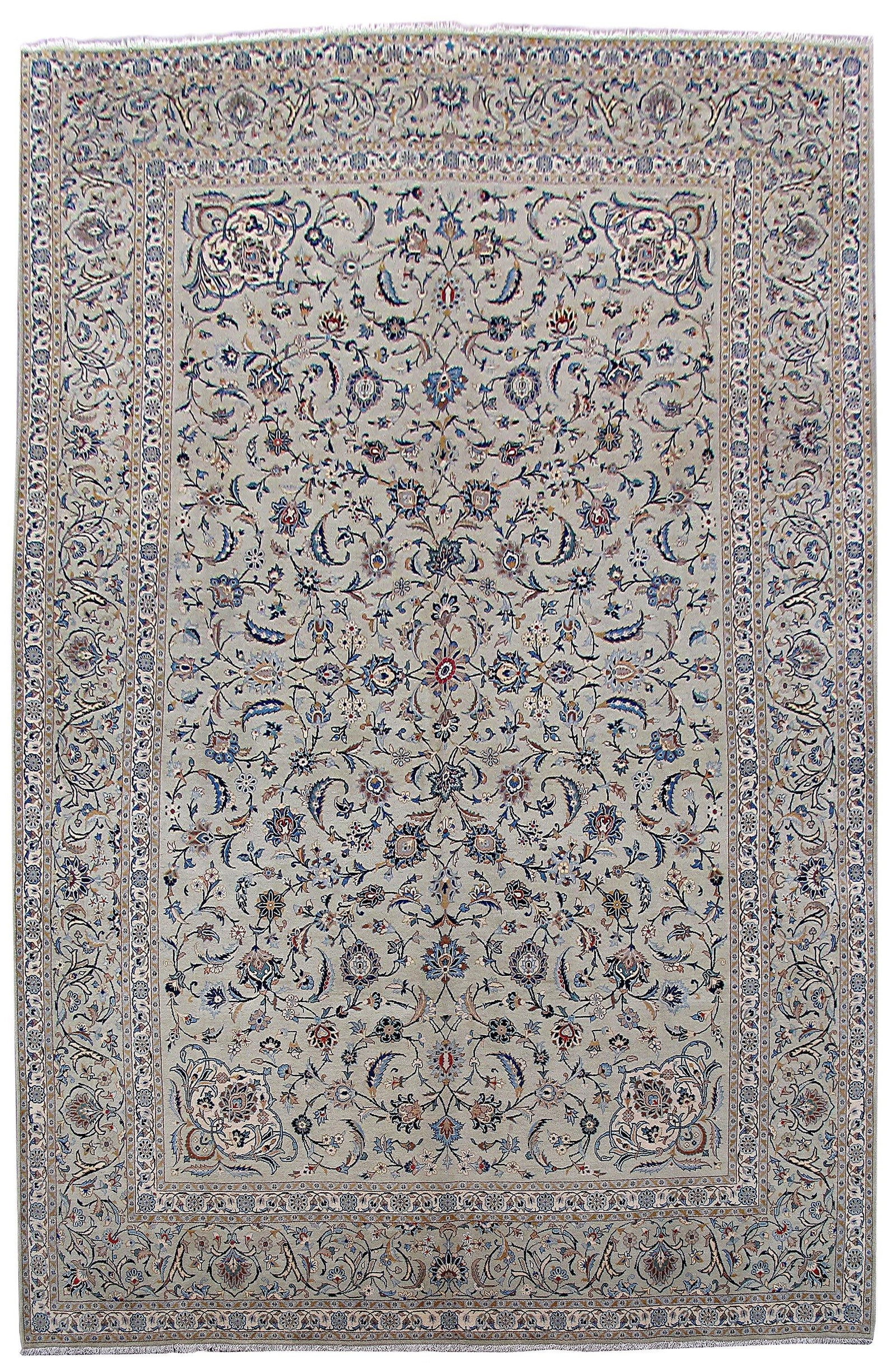 Signed Persian Kashan Rug 8'6 x 13'4 Hand Knotted Wool Floral Medallion: Signed Persian Kashan Rug 8'6 x 13'4 Hand Knotted Wool Floral Medallion Free continental US Shipping This Persian Kashan rug is a handcrafted masterpiece, featuring traditional designs woven by skille