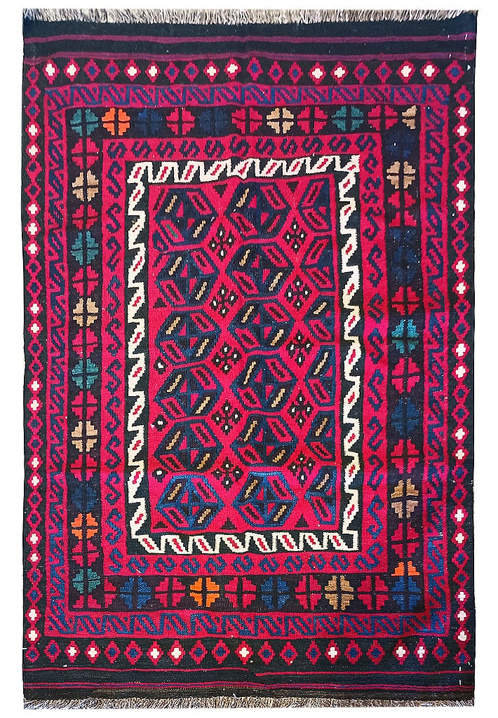 4.4' x 7.0' Turkman Kilim Rug Handmade Wool Area Rug (1 of 9)