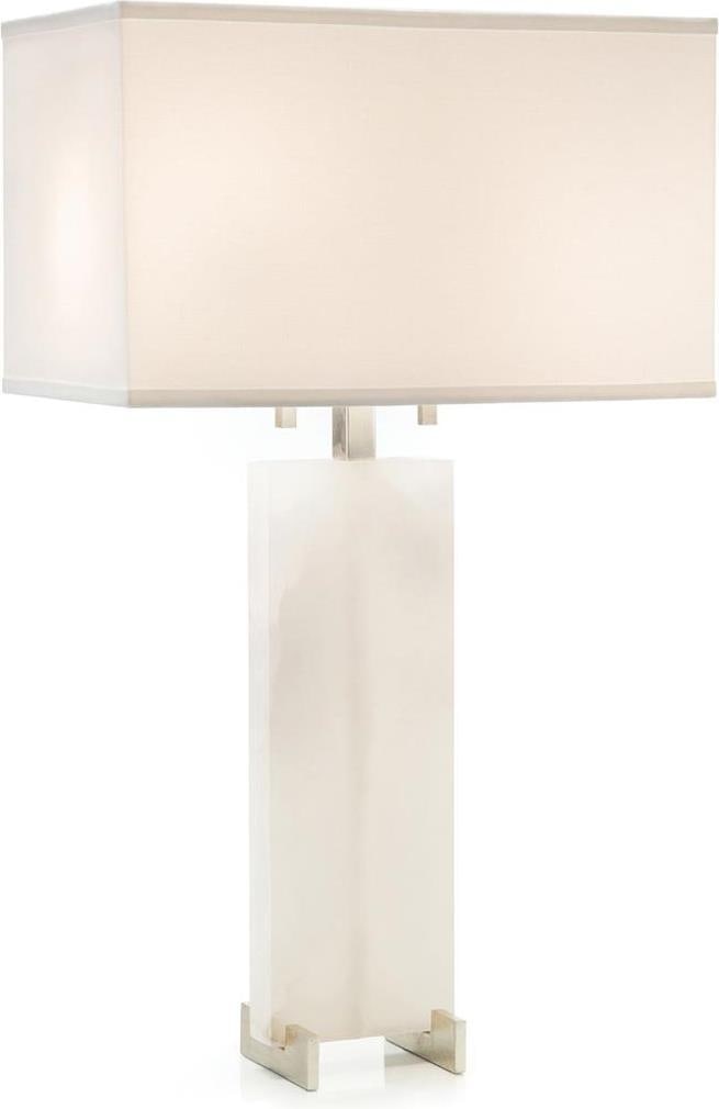 John-Richard Simply Elegant Alabaster Table Lamp Ivory 30.75in (1 of 1)