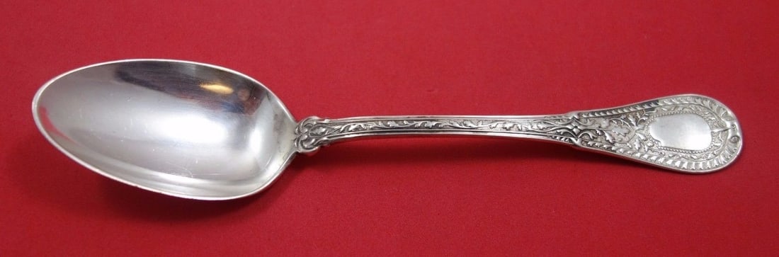Shiebler Gipsy Sterling Silver 7 Inch Place Soup Spoon: Shiebler Gipsy Sterling Silver 7 Inch Place Soup Spoon Sterling silver place soup spoon from the Gipsy pattern by Shiebler. This pre-owned flatware piece is not monogrammed and is in excellent conditi