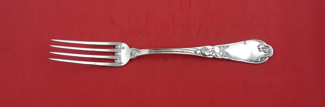 Boulenger Tulipe .950 Silver Dinner Fork 8.5 Inch France: Boulenger Tulipe .950 Silver Dinner Fork 8.5 Inch France This exquisite dinner fork, part of the Tulipe (Tulip) pattern by Boulenger, exemplifies fine French craftsmanship. Made from .950 silver, this