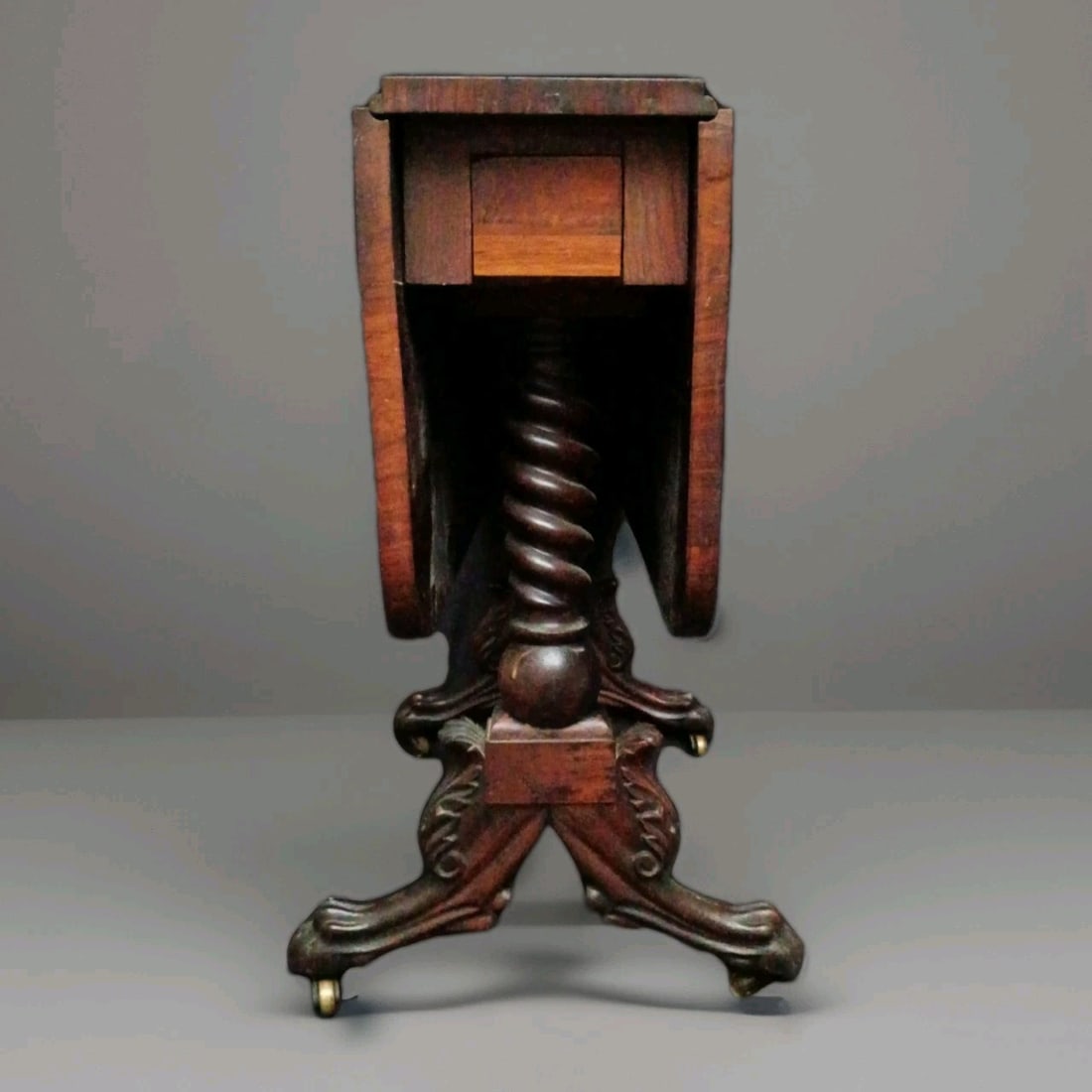 1825 Rosewood Drop Leaf Sunderland Table with Hairy Paw Feet (1 of 18)