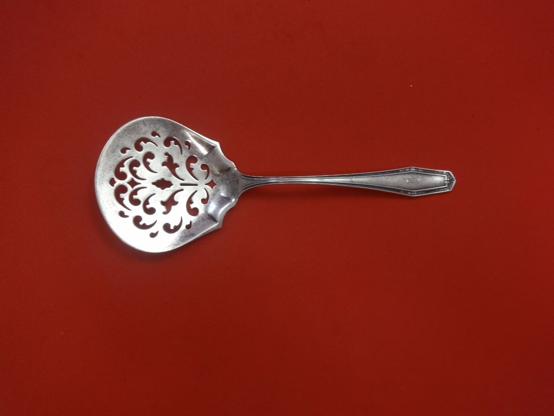 Sterling Silver Tomato Server Alvin Flanders New 7 7/8": Sterling Silver Tomato Server Alvin Flanders New 7 7/8" Sterling silver tomato server in the Flanders New pattern by Alvin. The piece is monogrammed, with monos varying, and is described as being in e