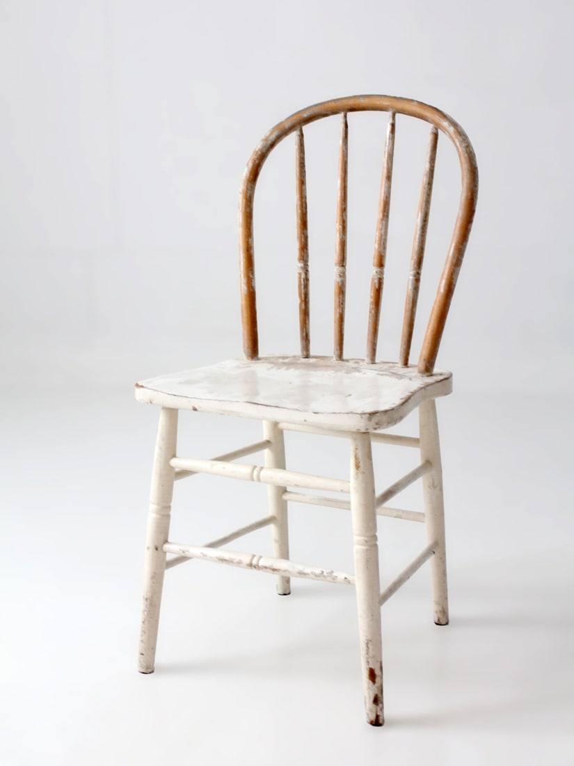 Painted Windsor Chair Bow Back Farmhouse Style 35 inch (1 of 15)