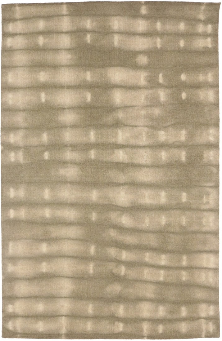 Modern abstract wool area rug 5x8 hand-tufted beige and khaki green: Modern abstract wool area rug 5x8 hand-tufted beige and khaki green This modern area rug features a hand-tufted design in beige and khaki green, showcasing a stylish tie-dye abstract pattern. Crafted 