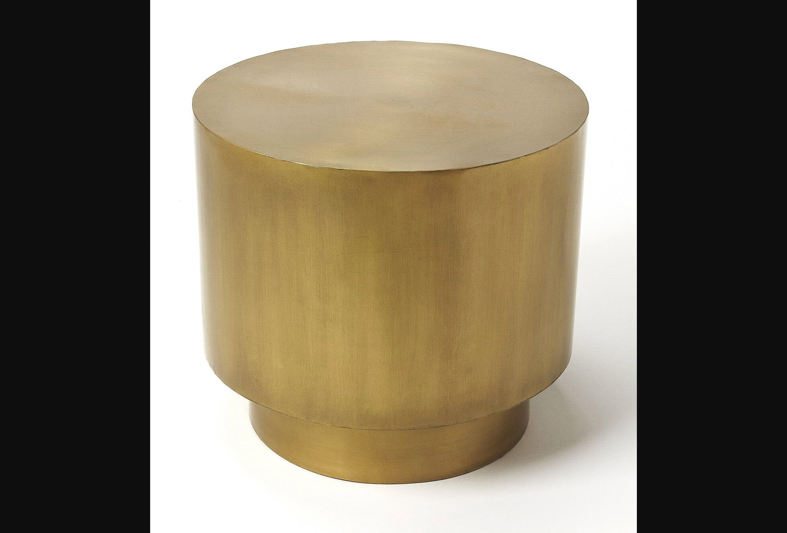 Butler Ervin Round End Table in Metalworks Gold Finish (1 of 3)