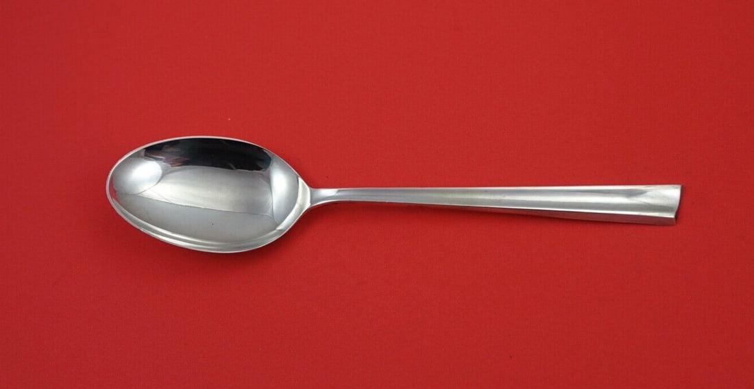 Stieff Personna Sterling Silver Serving Spoon 8 3/4 inches: Stieff Personna Sterling Silver Serving Spoon 8 3/4 inches This exquisite serving spoon is crafted from high-quality sterling silver, featuring the elegant Personna pattern by Stieff. Measuring 8 3/4 