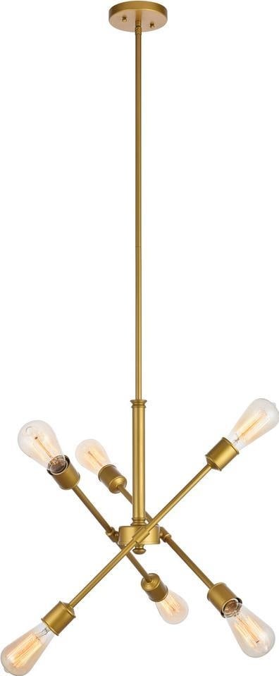 Axel Transitional Brass Pendant Light 6-Bulb UL-Listed (1 of 1)