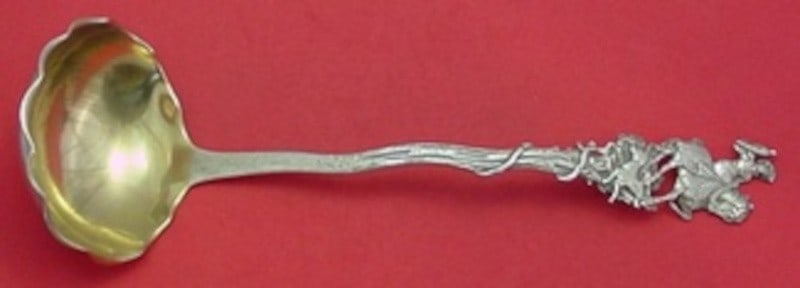 Gorham Nuremberg Sterling Silver Soup Ladle Gold Washed Bowl 13 1/2 (1 of 2)