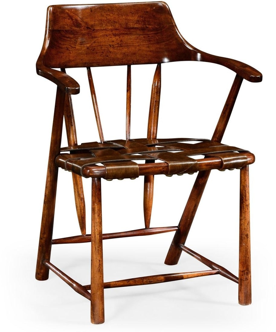 Jonathan Charles Smokers Style Dining Arm Chair Medium Walnut (1 of 7)