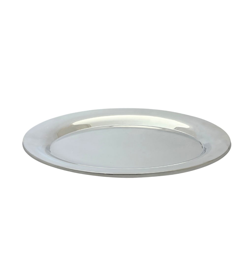 Handmade Italian 925 Sterling Silver Oval Serving Tray Plate (1 of 3)