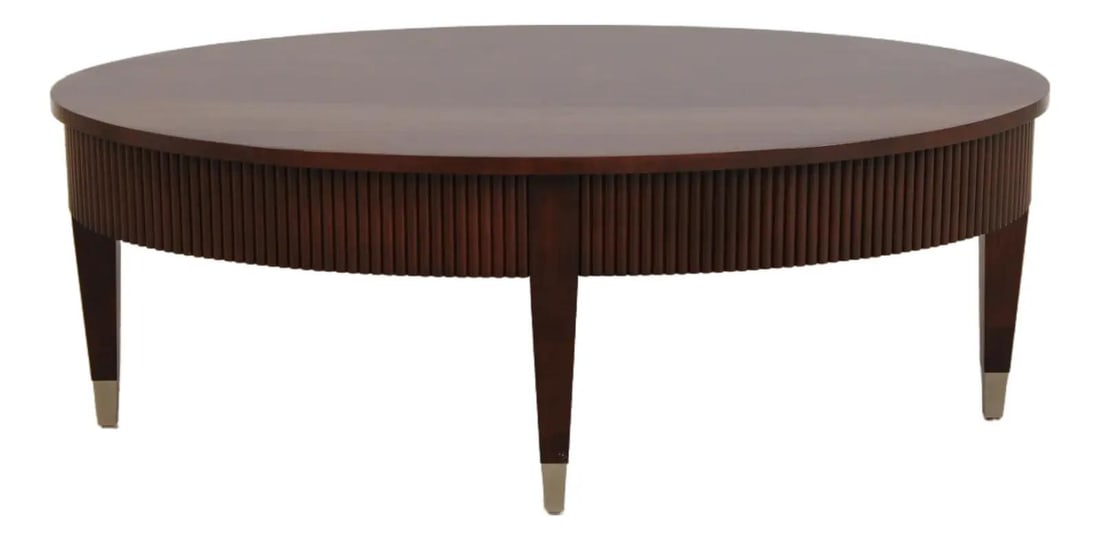 Oval Mahogany Coffee Table Ethan Allen Avenue Collection (1 of 10)