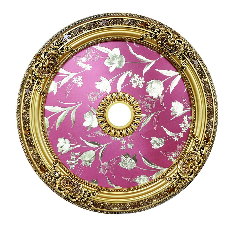 Artistry ART90 36 Inch Round Ceiling Medallion Red Tulips (1 of 2)
