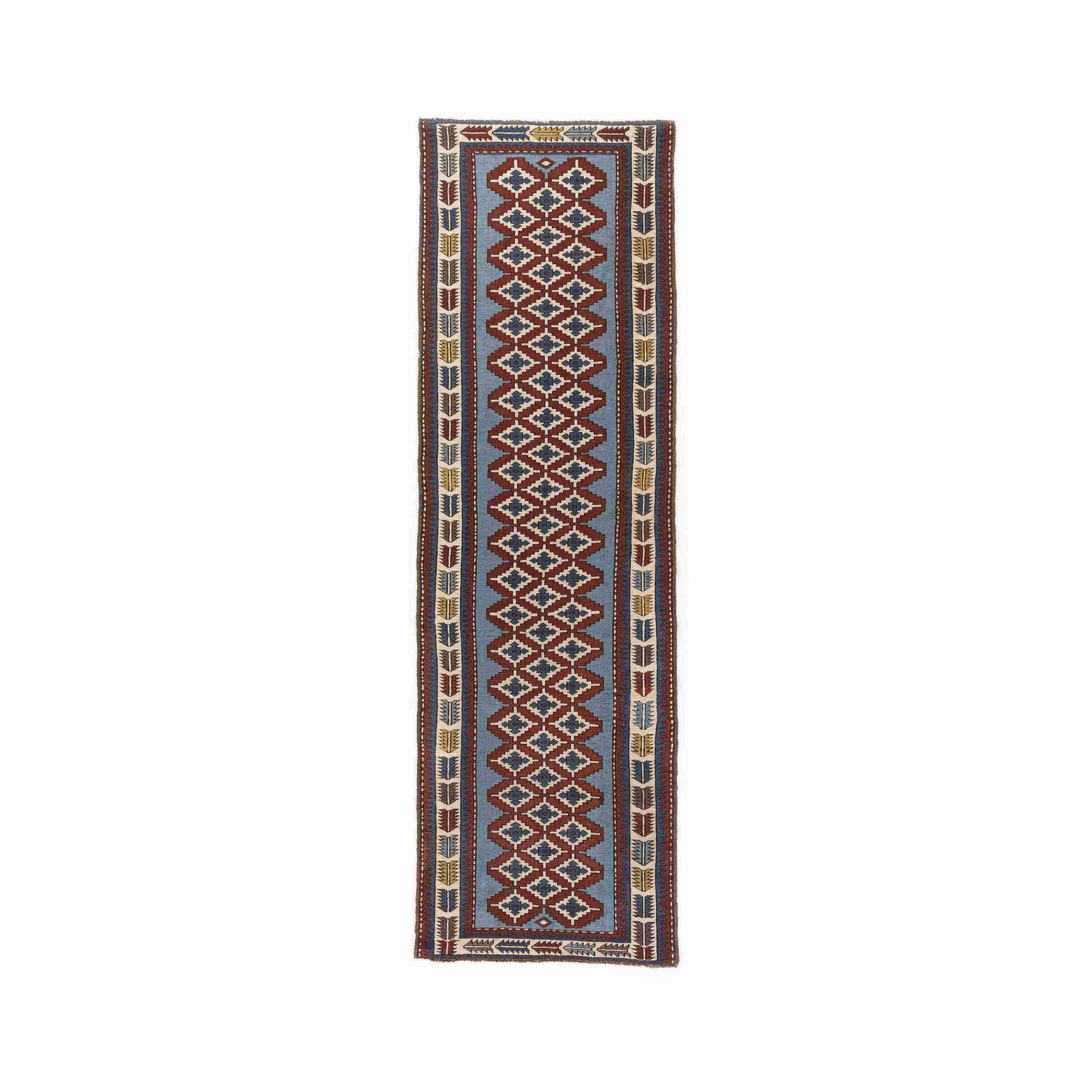 Handmade Kars Wool Carpet 40.6 x 131.5 in Double Knots (1 of 8)