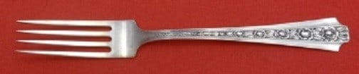 Frank M Whiting Talisman Rose sterling silver 8 in dinner fork (1 of 1)