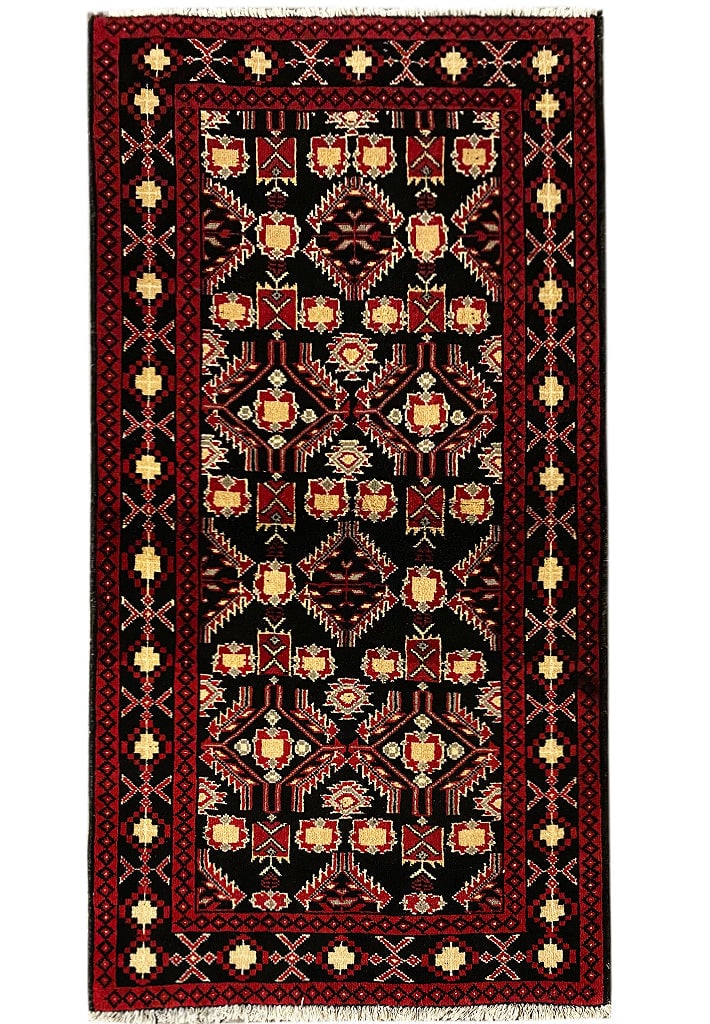 Handcrafted 3'4" x 6'2" Persian Runner Rug in Vibrant Colors (1 of 9)