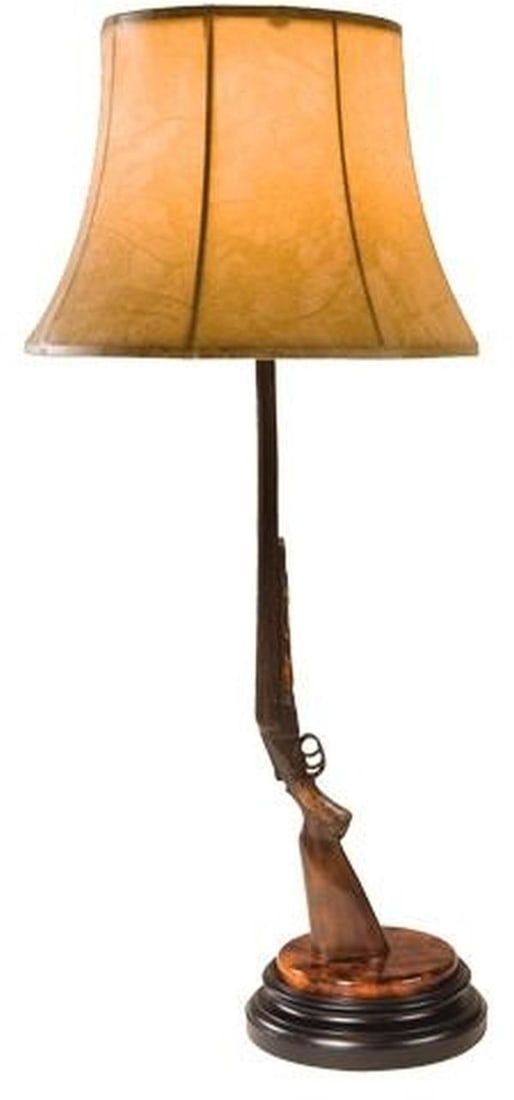 Lodge Style Double Barrel Shotgun Sculpture Table Lamp 26.5in (1 of 1)