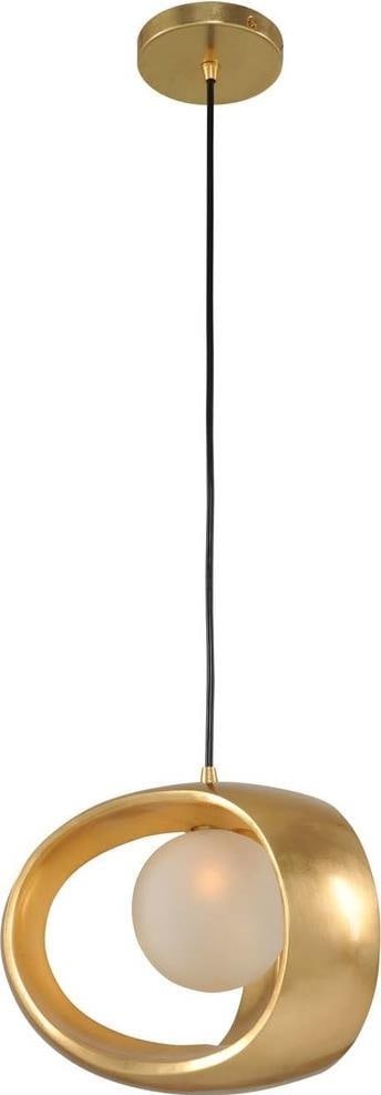 Kalco Calistoga Mini Pendant Light Gold Leaf 1-Light Dimmable: Kalco Calistoga Mini Pendant Light Gold Leaf 1-Light Dimmable Illuminate your space with this stunning Mid-Century Gold Leaf Light Fixture from the Calistoga collection. Crafted from durable steel, th