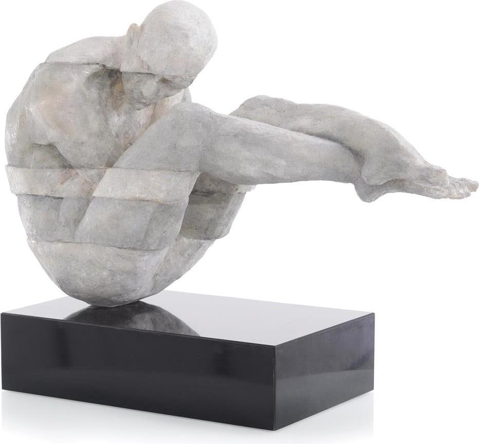 John-Richard Neo-Classical Marble Sculpture Man Cast in Time: John-Richard Neo-Classical Marble Sculpture Man Cast in Time Enhance your sophisticated decor with this stunning Traditional Marble Art piece, titled 'Man Cast in Time.' Crafted in a Neo-Classical Rev