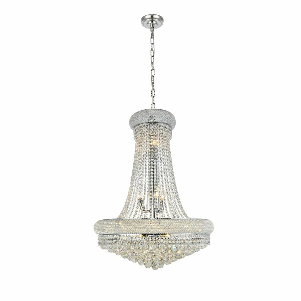 Primo 14 Light Crystal Chrome Empire Chandelier 28 x 36 (1 of 6)
