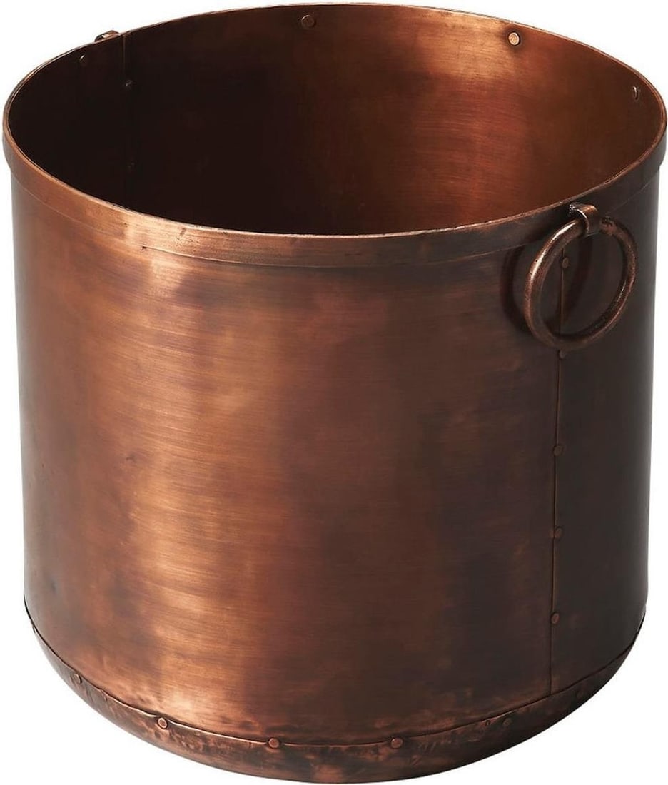 Butler Transitional Round Planter Brass Iron 16" Hors d'Oeuvres Copper (1 of 1)