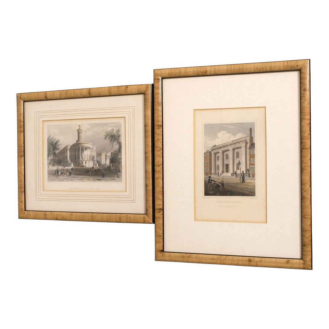 Vintage Engraved Art Pair Franklin Institute Girard Bank Framed (1 of 10)