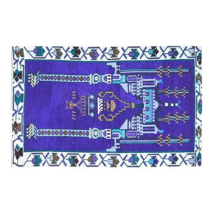 Eggplant Wool Anatolian Rug Hand Knotted 2'3'' x 3'6'' Vintage Turkish: Eggplant Wool Anatolian Rug Hand Knotted 2'3'' x 3'6'' Vintage Turkish This vintage Turkish Anatolian rug is hand-knotted from wool using traditional craftsmanship techniques. Its soft texture and ric