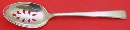 Towle Drury Lane Sterling Silver Pierced Serving Spoon 9-Hole 8.5 inch (1 of 2)