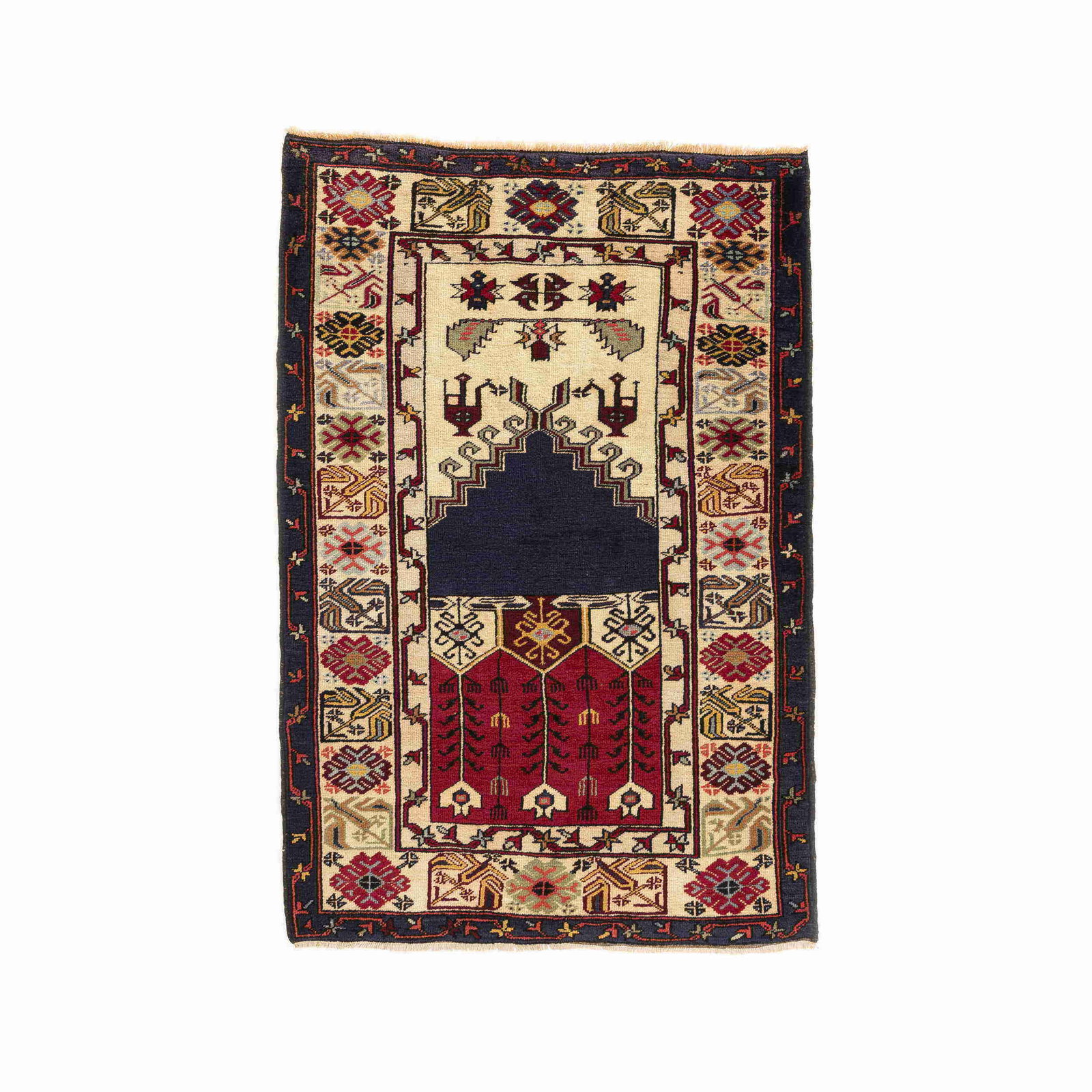 Authentic Handmade Anadol Wool Carpet 47.2 x 70.1 Double Knots: Authentic Handmade Anadol Wool Carpet 47.2 x 70.1 Double Knots Experience the beauty of traditional craftsmanship with this Authentic Handmade Anadol Wool On Wool Carpet. Expertly crafted with double 