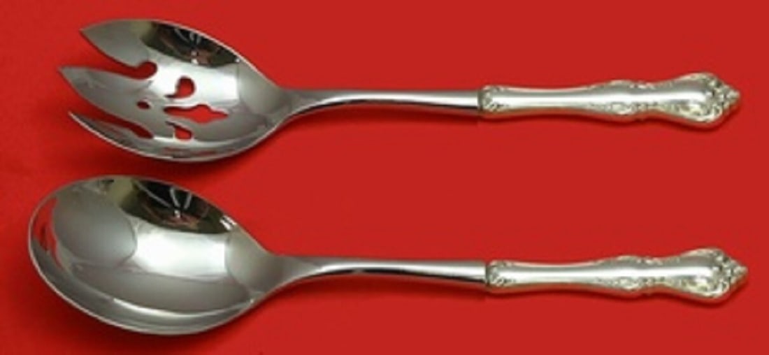 Towle Debussy Sterling Silver Salad Serving Set 10.5 Inch Custom Made: Towle Debussy Sterling Silver Salad Serving Set 10.5 Inch Custom Made Enhance your dining experience with this exquisite Debussy Salad Serving Set by Towle. Crafted from high-quality sterling silver, 