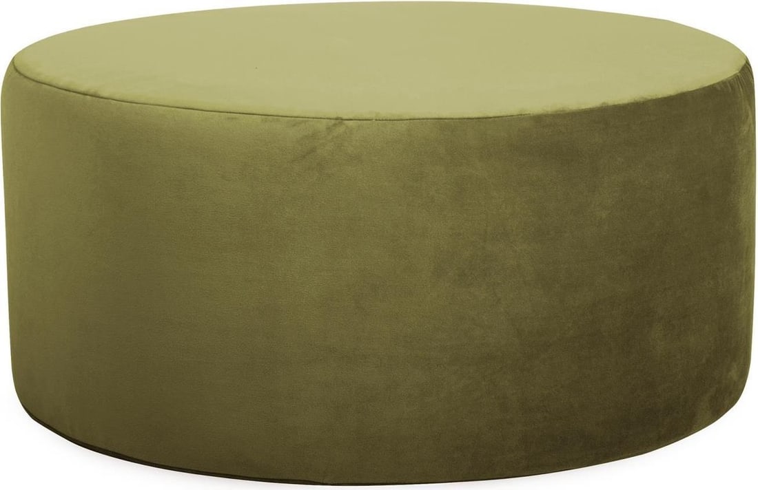 Howard Elliott Bella Ash Round Ottoman Hand-Finished 36-In (1 of 7)