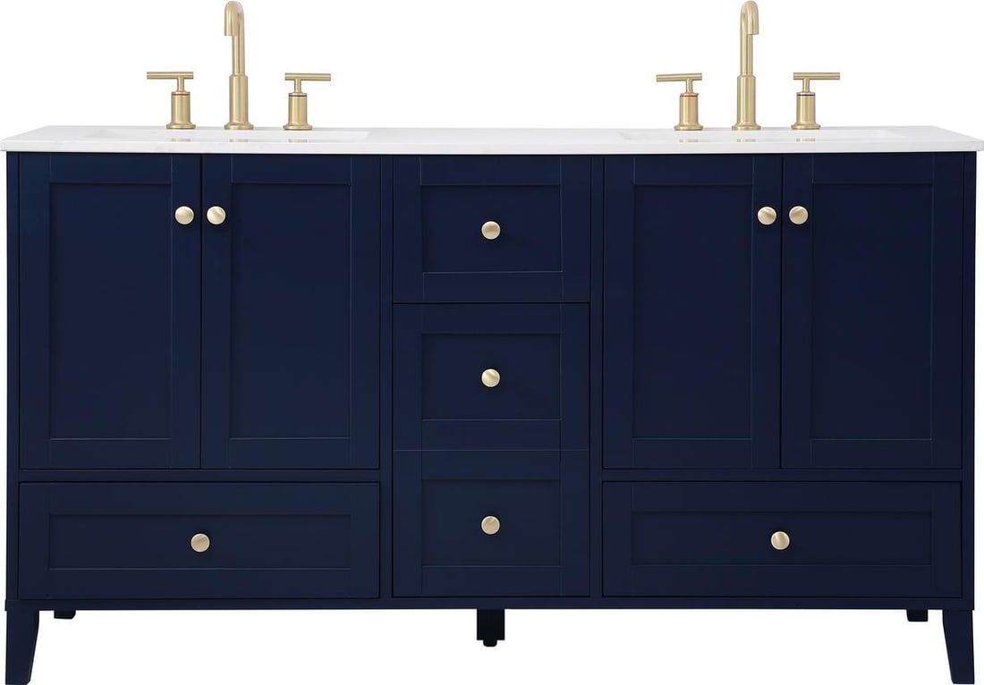 Elegant Lighting Blue Bathroom Vanity Transitional Style 60W: Elegant Lighting Blue Bathroom Vanity Transitional Style 60W This Elegant Blue Vanity beautifully combines style and functionality, making it a perfect addition to any bathroom or dressing area. The t