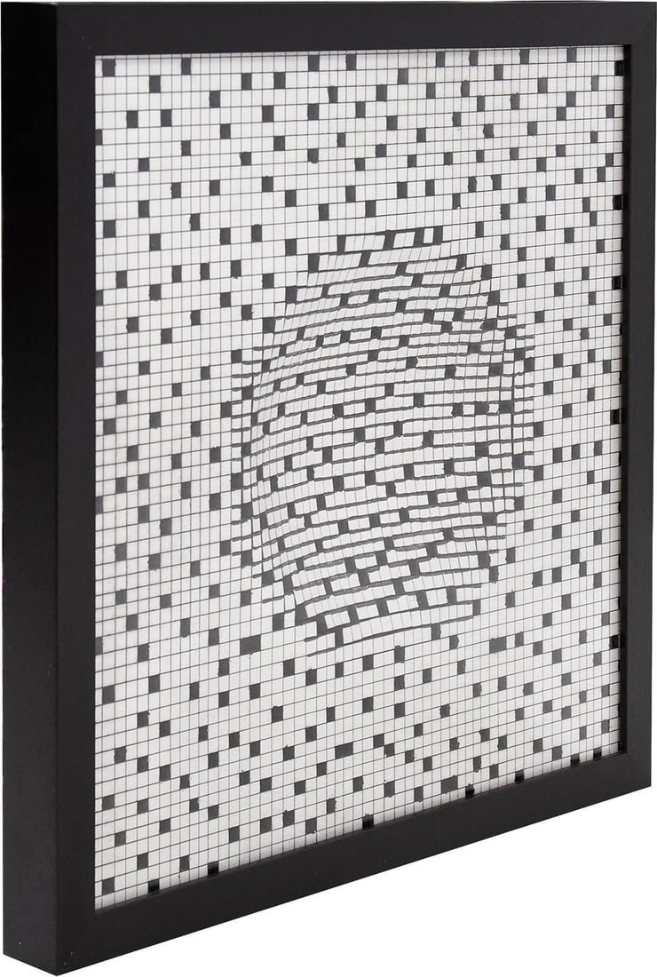 Howard Elliott Contemporary Square Tile Wood Wall Art 19.75" (1 of 4)