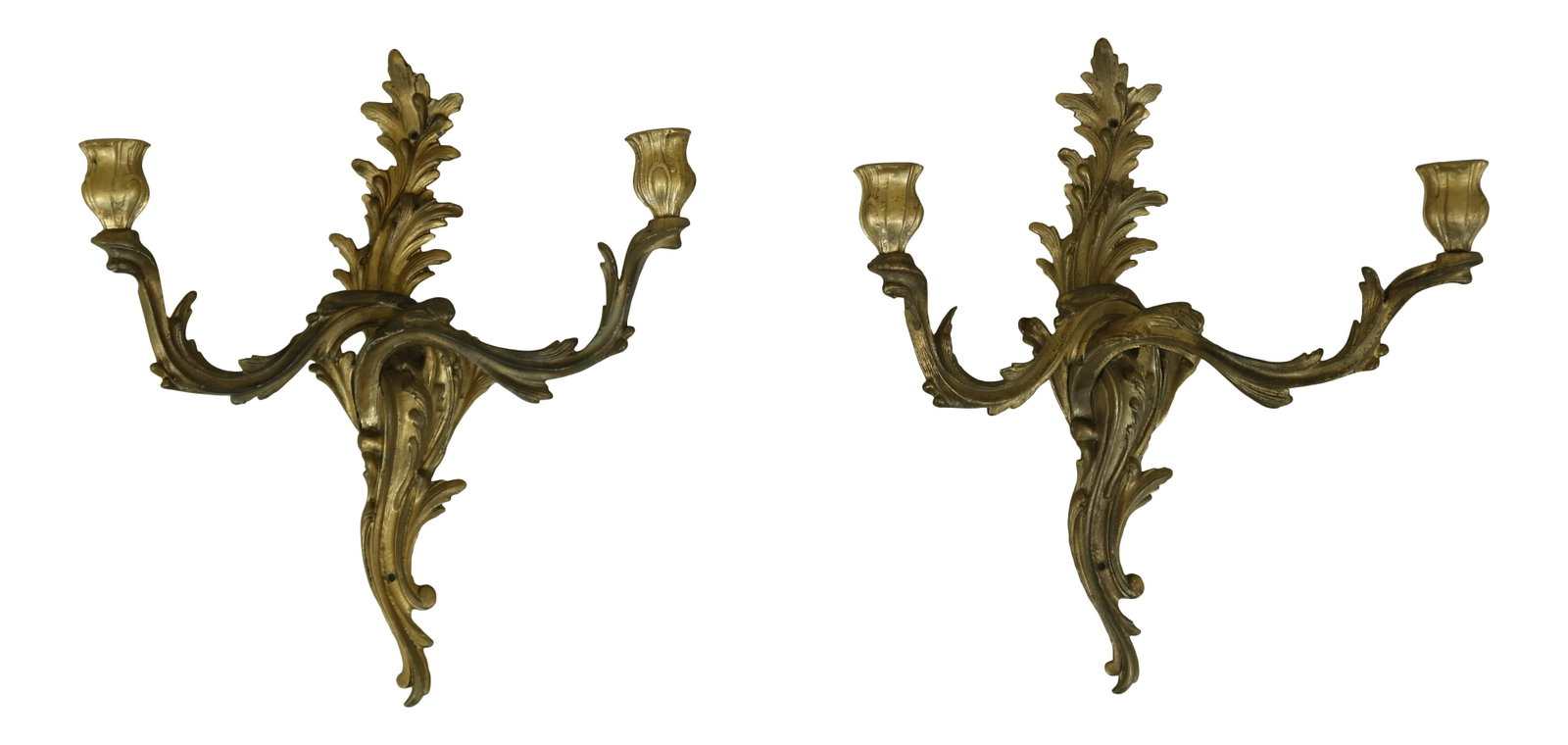 Pair of 1930s French Louis XV Style Bronze Candelabras: Pair of 1930s French Louis XV Style Bronze Candelabras Add a touch of elegance to your space with this exquisite pair of French Louis XV Style Bronze Candelabras, crafted in the 1930s. These ornate ca