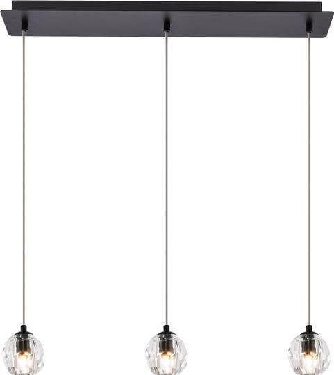 Eren 3-Light Pendant Lamp Black Crystal Elegant Lighting (1 of 1)