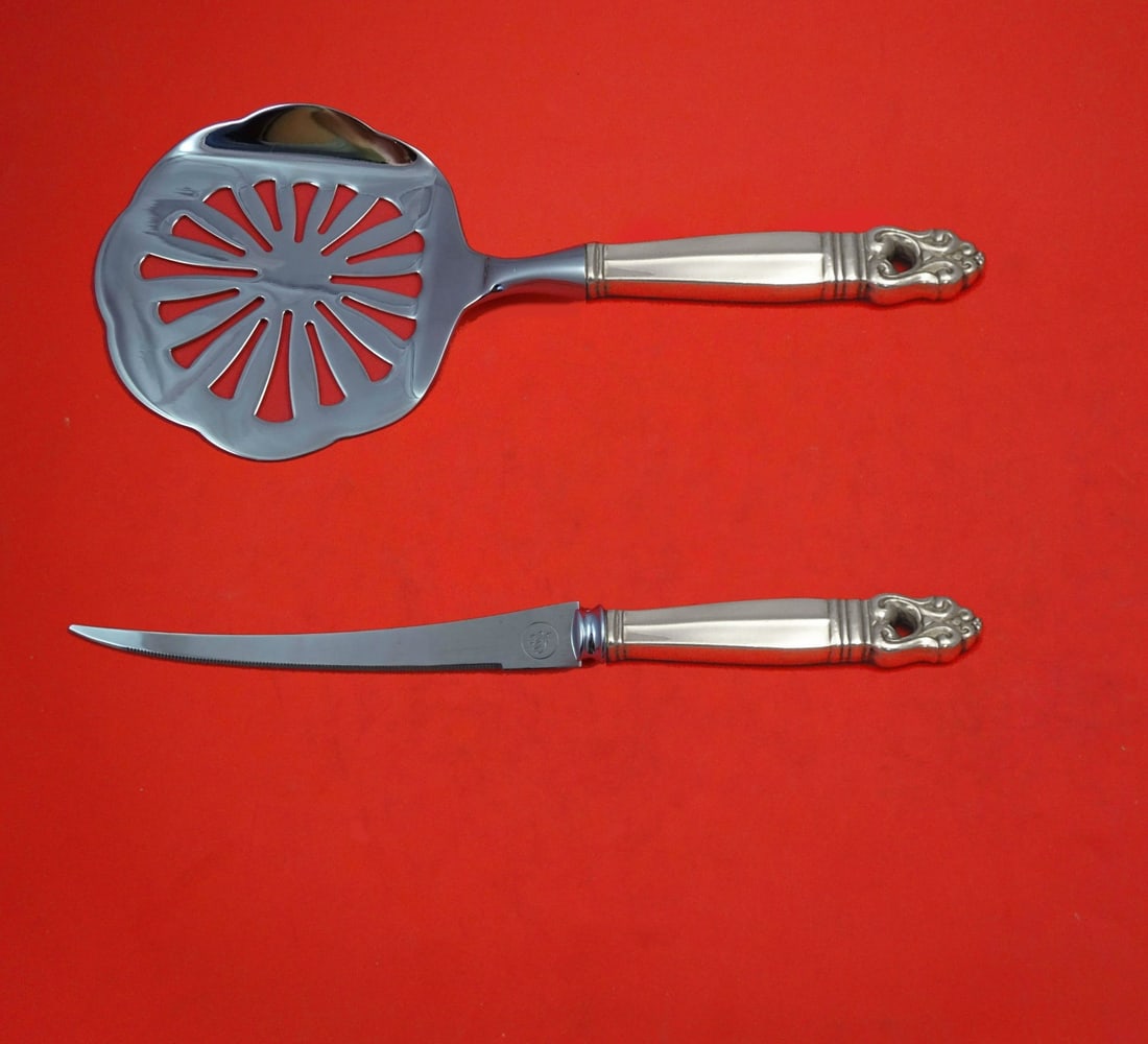 International Sterling Royal Danish Tomato Serving Set 2pc Custom Made (1 of 4)