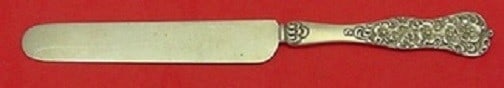 Dominick & Haff Rococo Sterling Silver Breakfast Knife 8" Blunt Monogrammed (1 of 1)