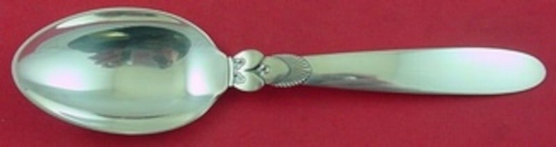 Georg Jensen Cactus Sterling Silver Dessert Spoon 6.75 inches: Georg Jensen Cactus Sterling Silver Dessert Spoon 6.75 inches This elegant dessert spoon from the renowned Georg Jensen features the iconic Cactus pattern, designed by sculptor Gundolph Albertus in 19