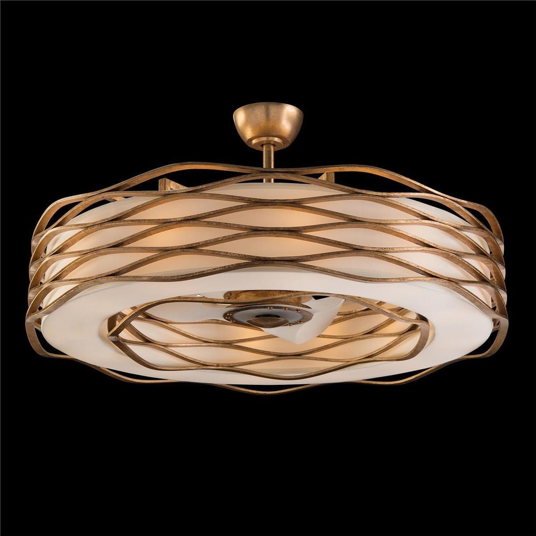 John-Richard Gold Ribbon Pendant Fan UL-Listed 12-Light (1 of 2)